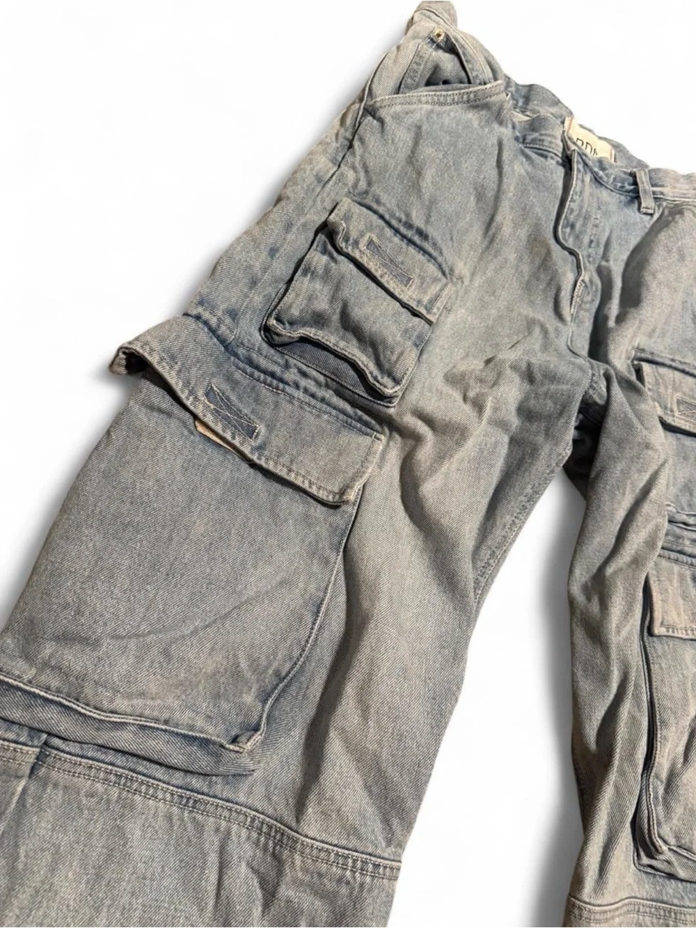 Urban Outfitters BDG Light Wash Baggy Cargo Jeans - Relaxed Fit